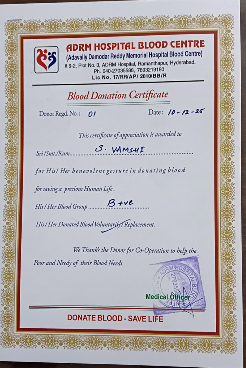 Blood Donation Camp 10.12.25